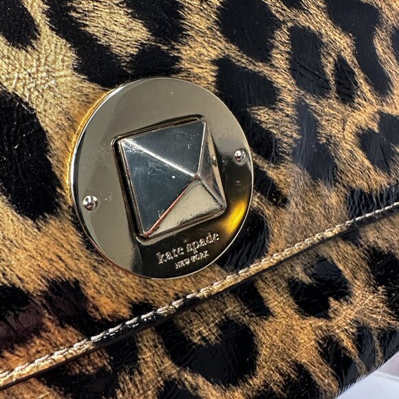 KATE SPADE | Leopard Cheetah Animal Print Crossbody | Gold Black | L141 - Picture 4 of 16